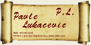 Pavle Lukačević vizit kartica